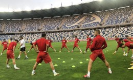 ФОТО: Одржан тренингот на Динамо Арена пред утрешниот натпревар со Грузија