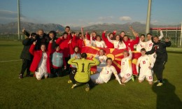 The Womens U16 Team - First place at the development tournament in Montenegro