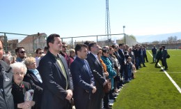 The official opening of the new artificial turf in Strumica