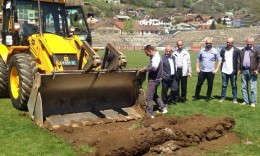 The reconstruction of the football field at the city stadium in Tetovo has begun