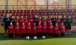 Женската репрезентација до 18 години против Молдавија, Велс и Хрватска во Скопје