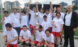 The UEFA Super Cup Trophy part of the event of Special Olympics Macedonia, supported by FFM
