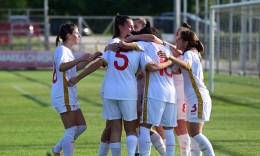 Macedonia's women's national team celebrated victory over Kosovo in the first control match