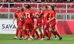 The women's A national team of Macedonia celebrated a victory over Latvia