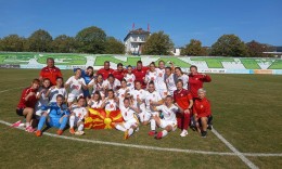 Macedonia celebrated a 2:0 victory over Moldova in the final round of the qualifying tournament in Durres