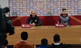 Press conference with Milevski and S. Ristovski