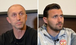 Milevski dhe Dimitrievski në pres konferencë para duelit me Malin e Zi